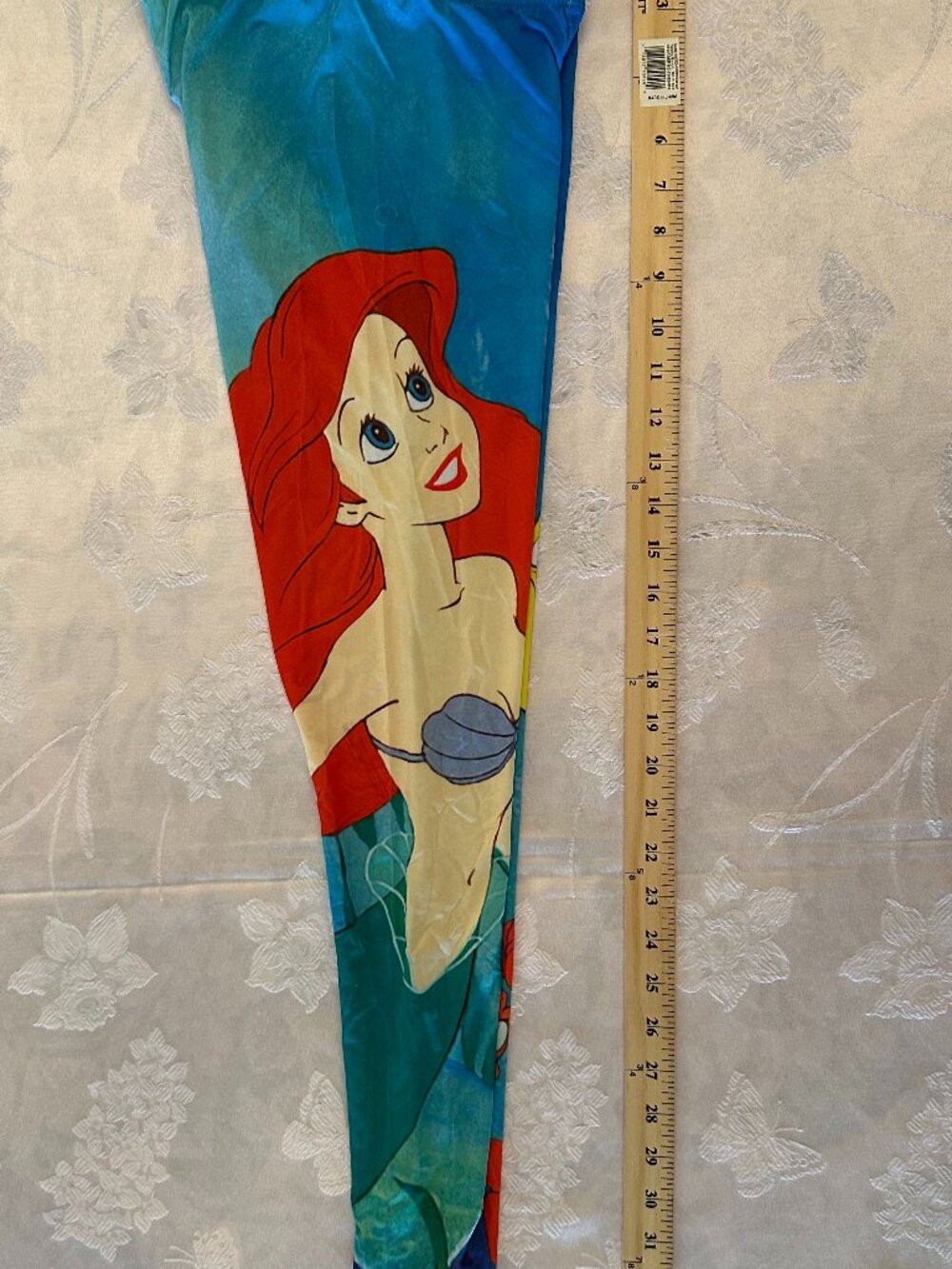 NWT Disney Little Mermaid Ariel Flounder Sebastian Leggings S/M